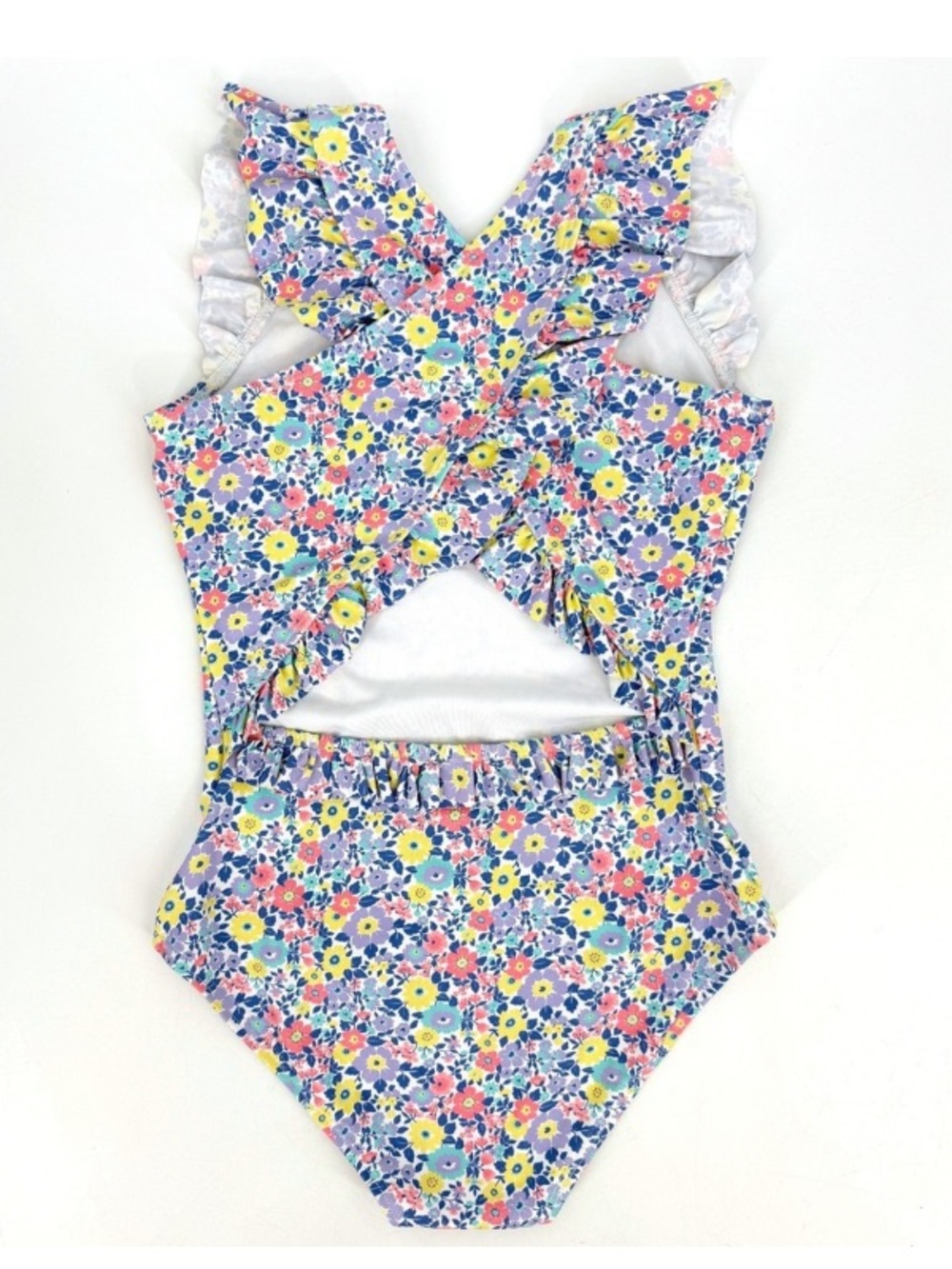 The Beaufort Bonnet Company Sadie Swimsuit Patch Petals Ditsy Cross Back